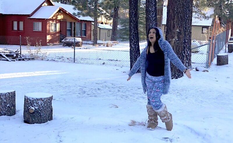 BIG BEAR, CA. A SNOW DAY,